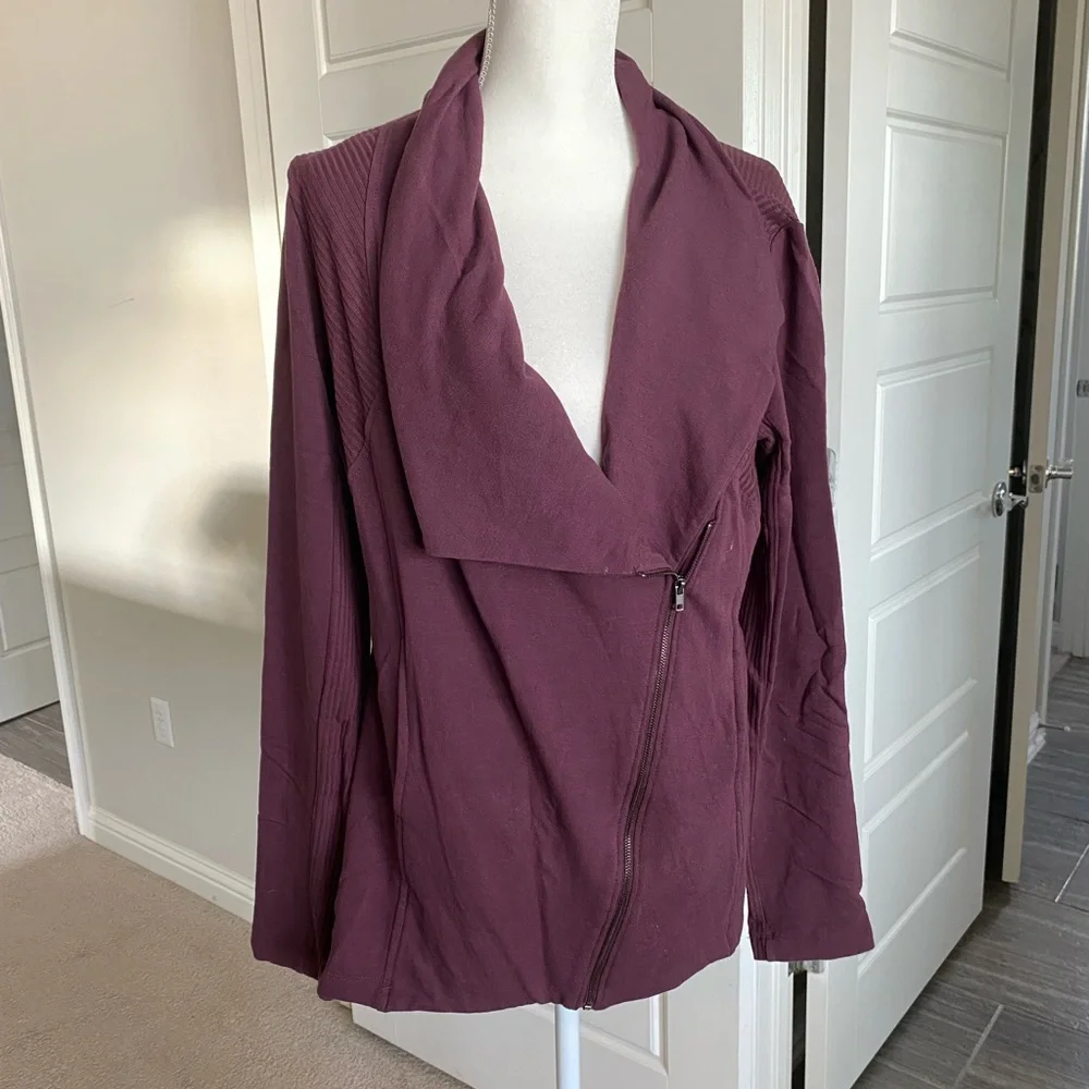 Purple Zip-Front Sweater - Picture 3 of 6